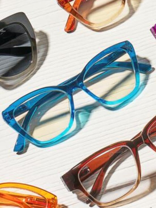 Joy Mangano Accessories - JOY MANGANO Blue Gradient Crystal Cat Eye Blue-Light Reading Glasses: +3.50**NEW